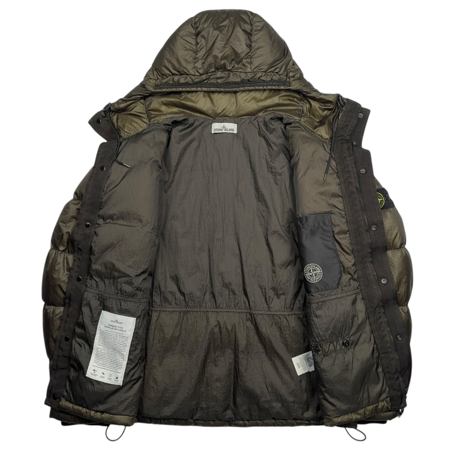 A/W 14 Stone Island Down_26 GR X SQM_N Down Puffer Jacket - Dark Khaki