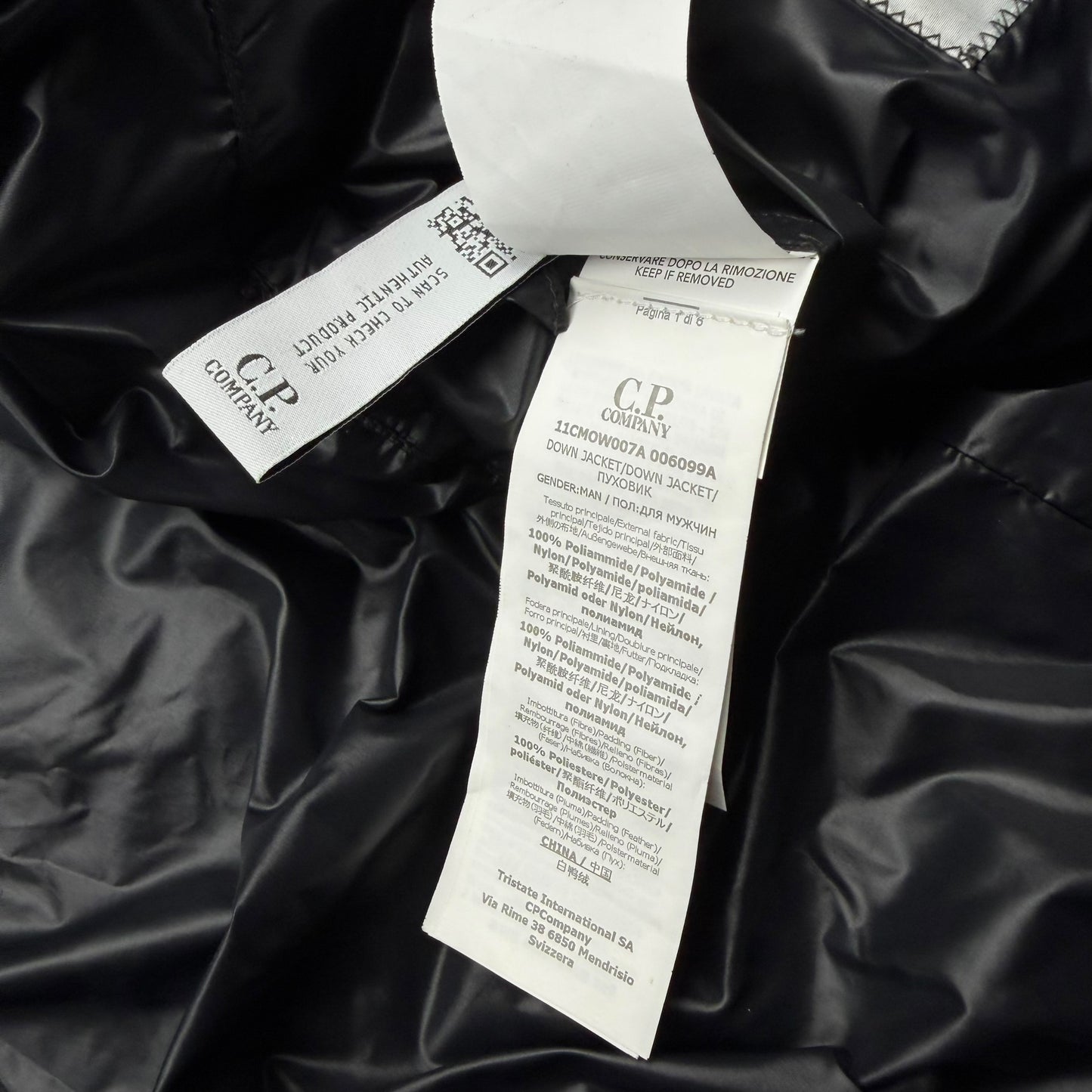 C.P. Company DD Shell Ripstop Down Goggle Puffer Jacket - Black