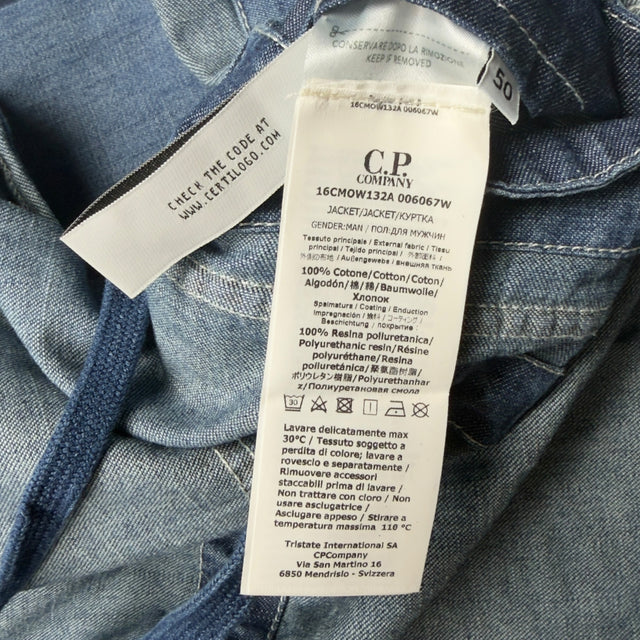 C.P. Company BLU Denim Goggle Jacket
