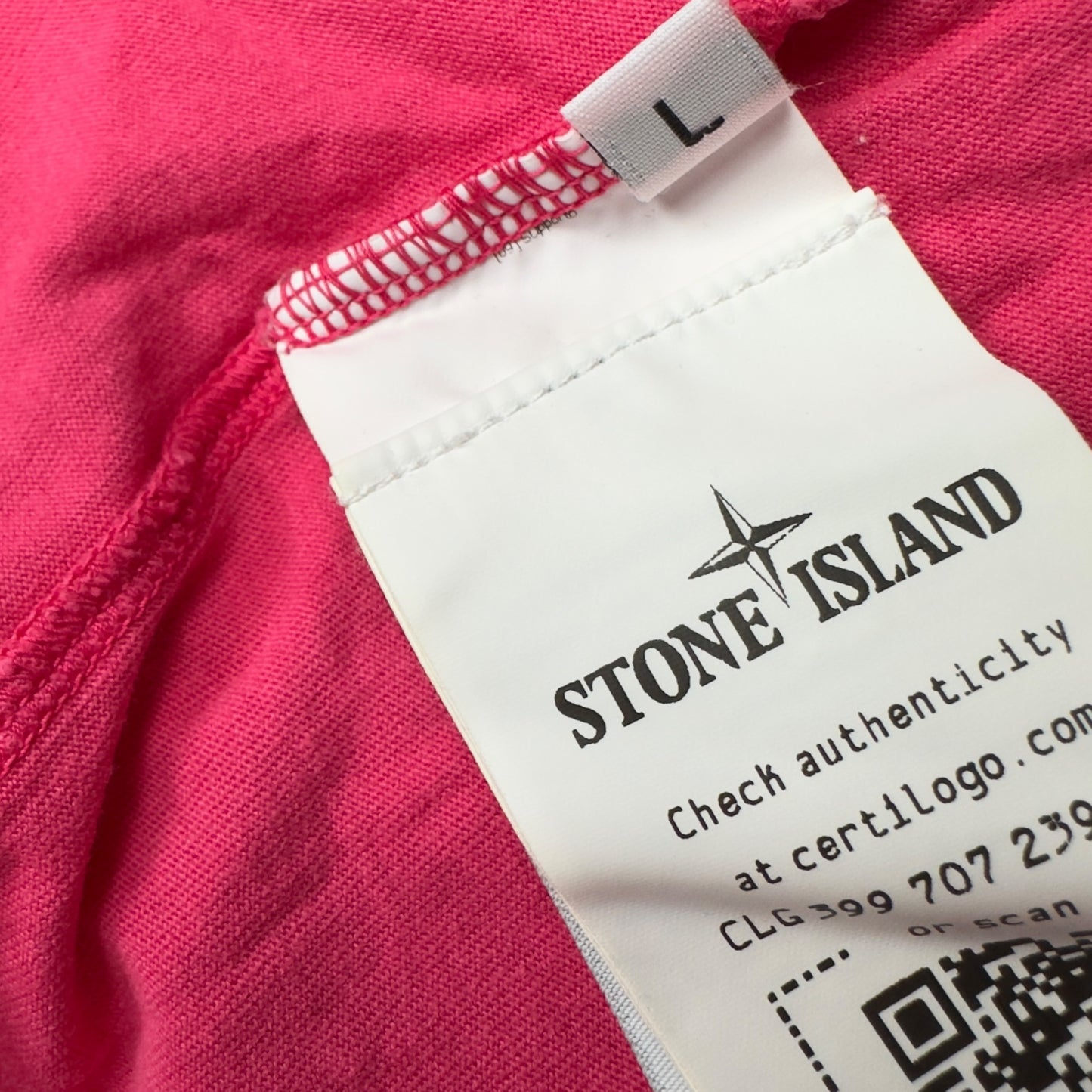 S/S 22 Stone Island Tricromia Three Print T-Shirt - Pink