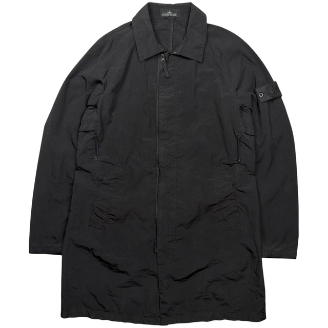 S/S 16 Stone Island Shadow Project Silon Long Coat - Black