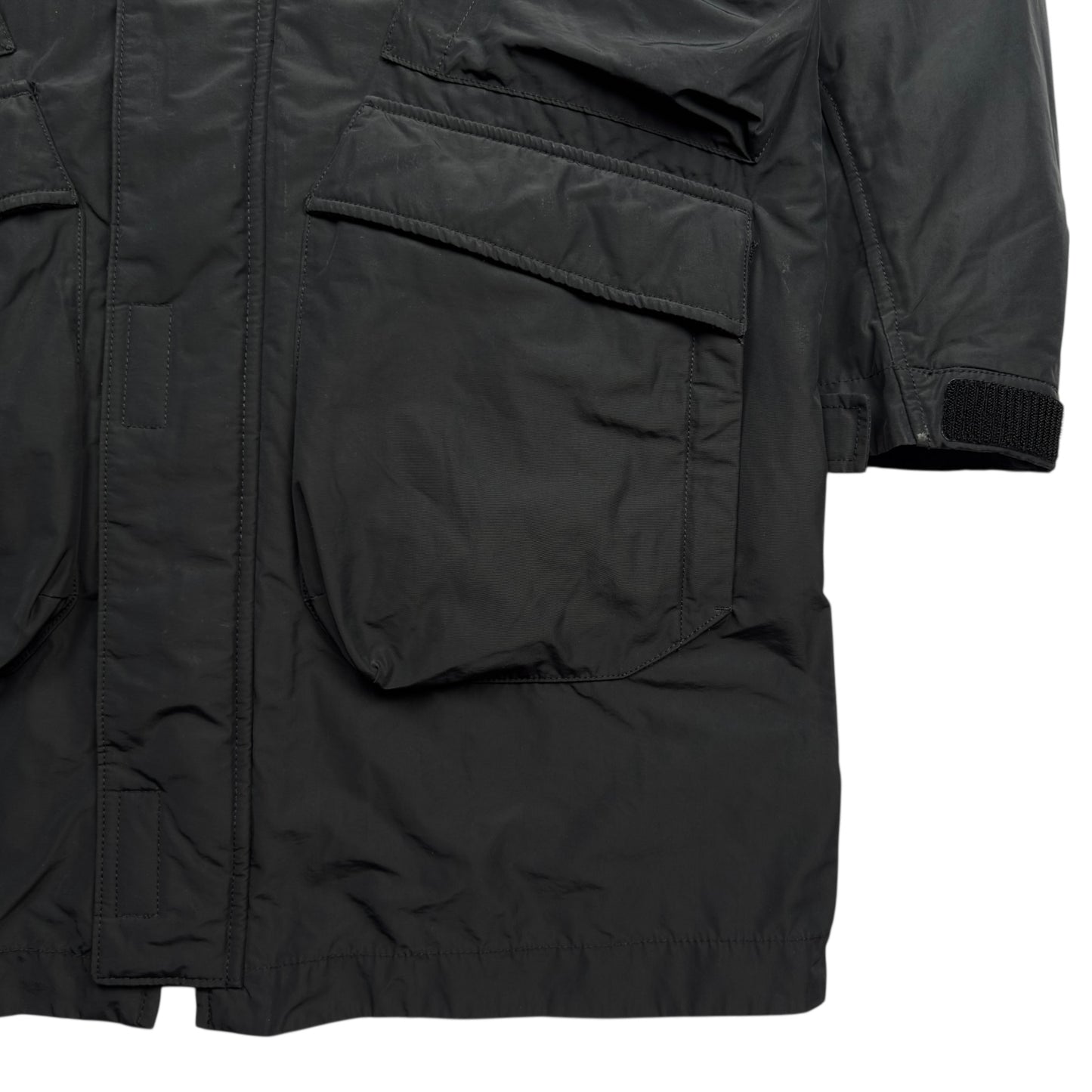 A/W 18 Stone Island Micro Reps with Primaloft Long Parka Jacket - Black
