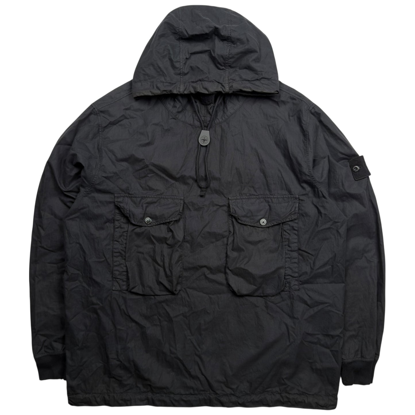 S/S 19 Stone Island Resin Cotton Smock - Black