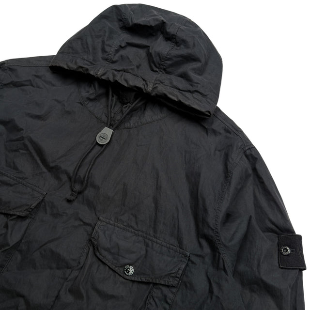 S/S 19 Stone Island Resin Cotton Smock - Black