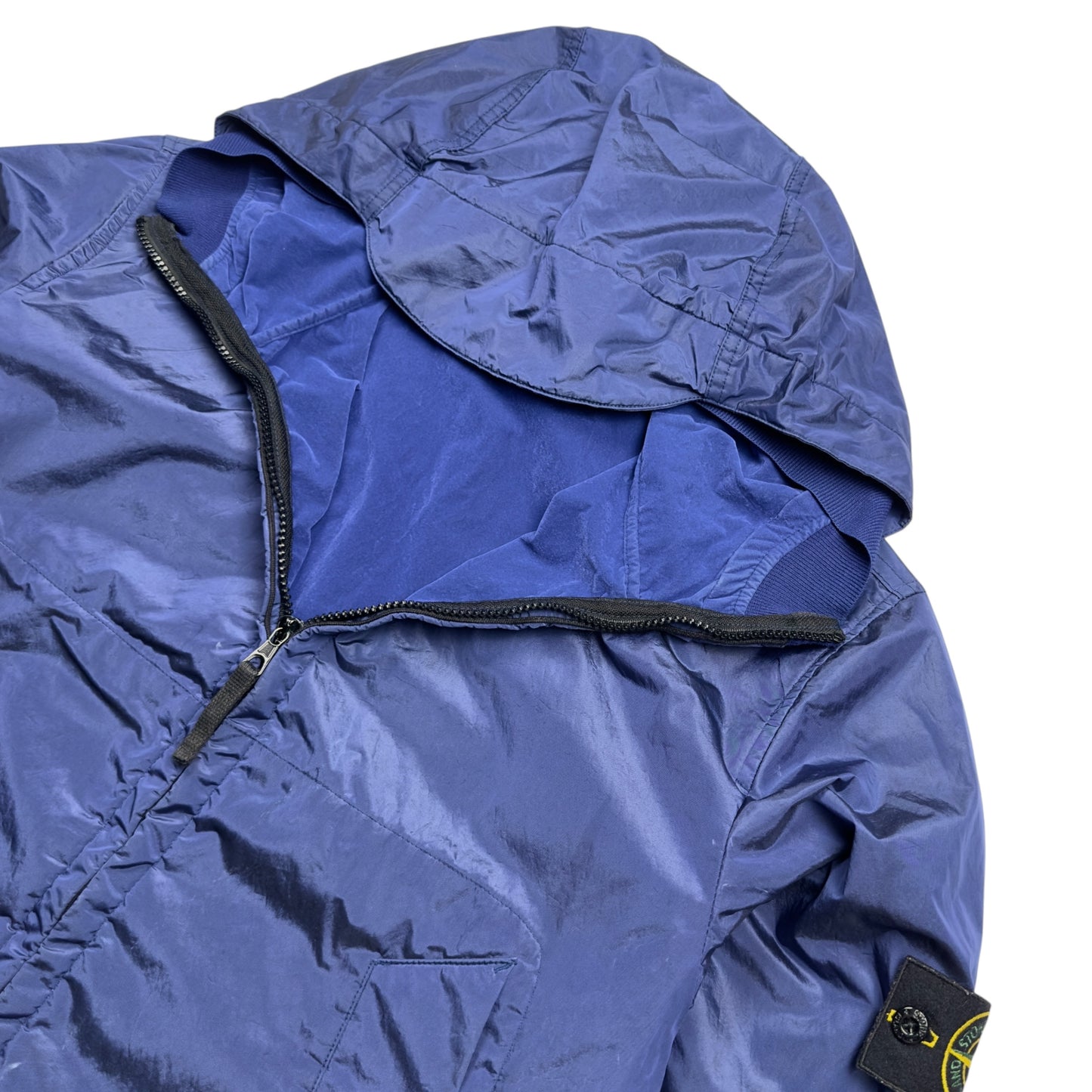 A/W 08 Stone Island Nylon Metal Flock Jacket - Blue