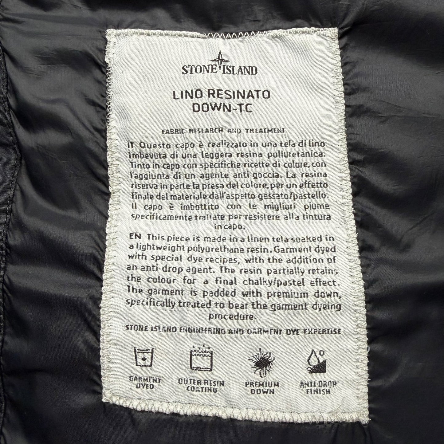 A/W 18 Stone Island Lino Resinato Down-TC Jacket