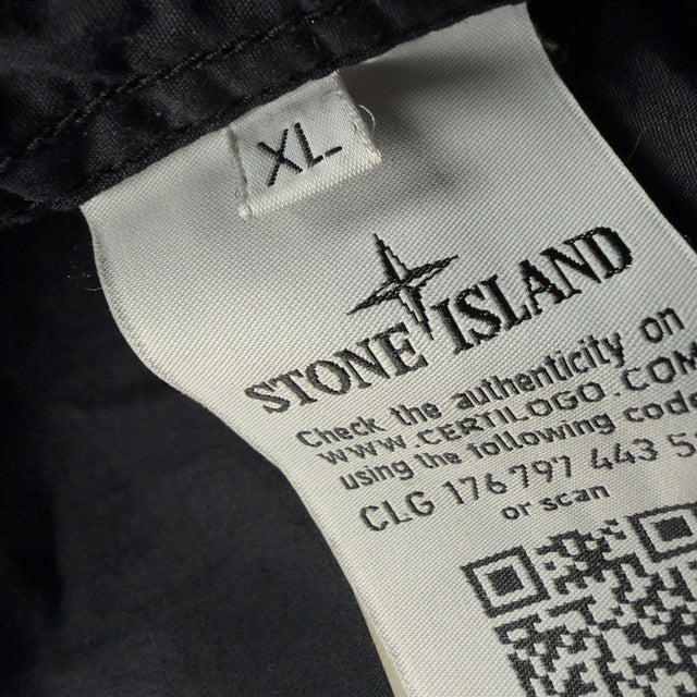 S/S 19 Stone Island Resin Cotton Smock - Black