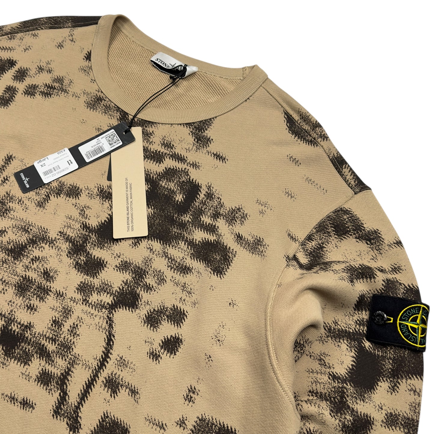 A/W 24 Stone Island Earth Mapping Camo Crewneck Sweater
