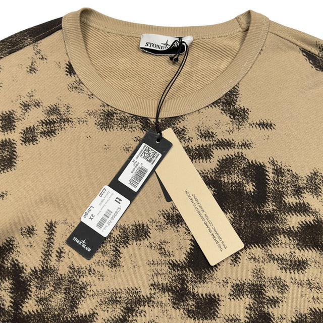 A/W 24 Stone Island Earth Mapping Camo Crewneck Sweater