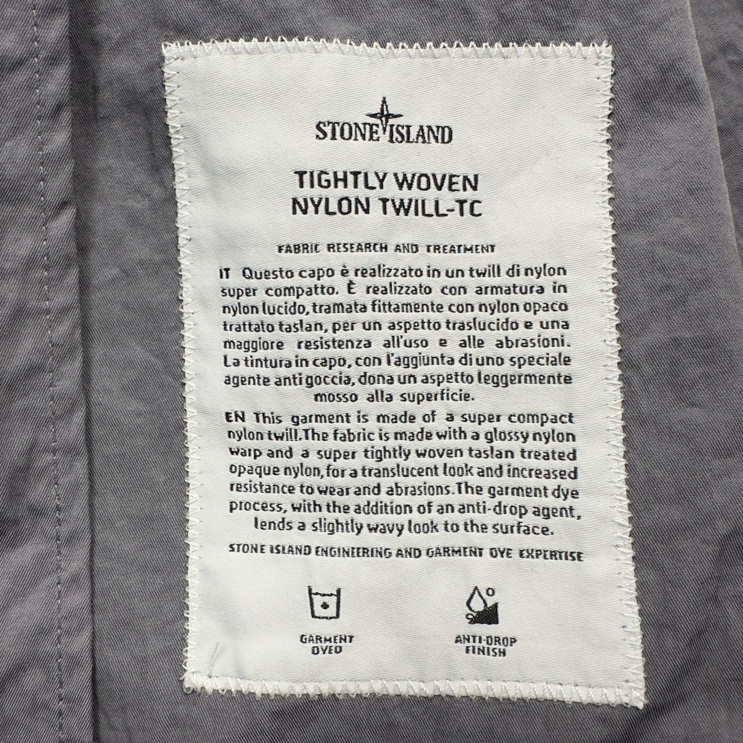 S/S 20 Stone Island Tightly Woven Nylon Twill TC Jacket