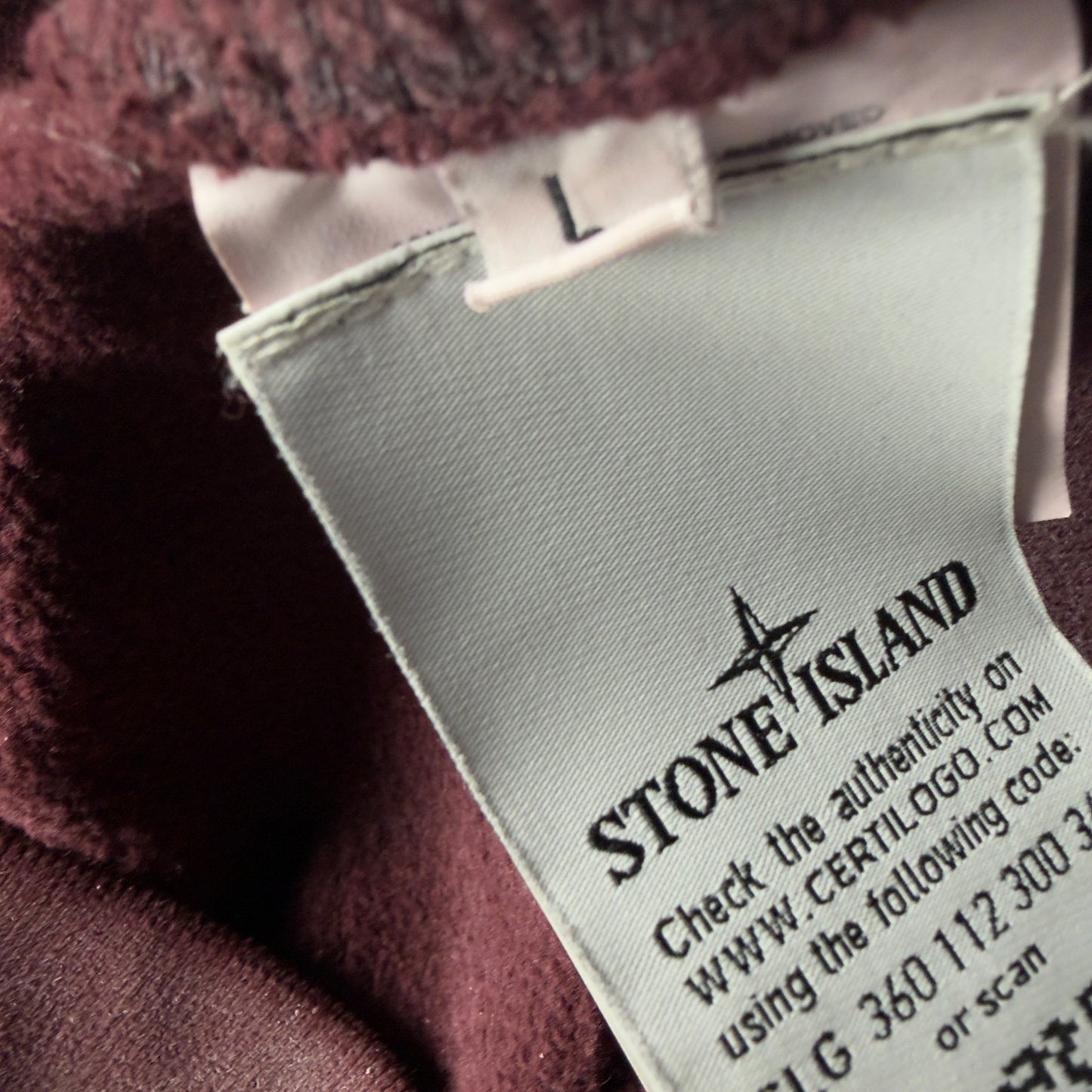 A/W 17 Stone Island Frost Full Zip Sweater - Burgundy