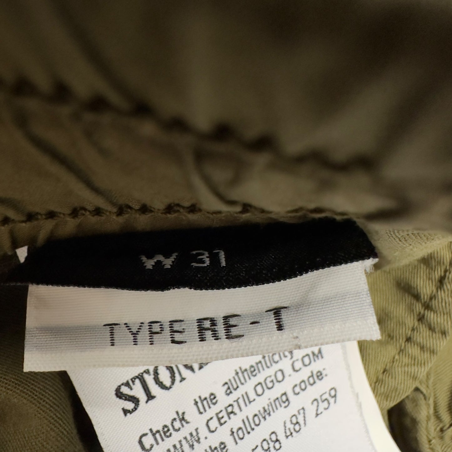 S/S 21 Stone Island Stretch Cotton Cargo Trousers 31 RE-T