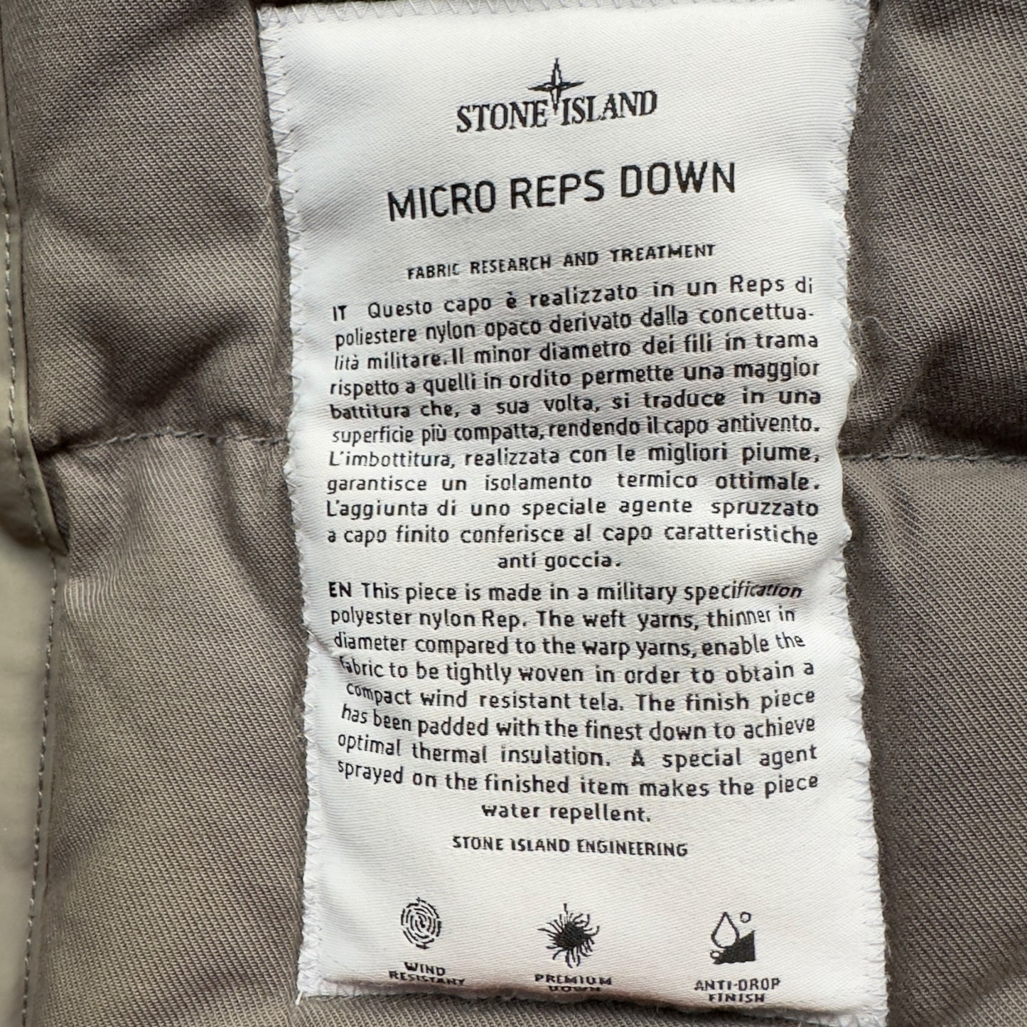 A/W 16 Stone Island Micro Reps Down Fur Trimmed Puffer Parka Jacket - Olive Green