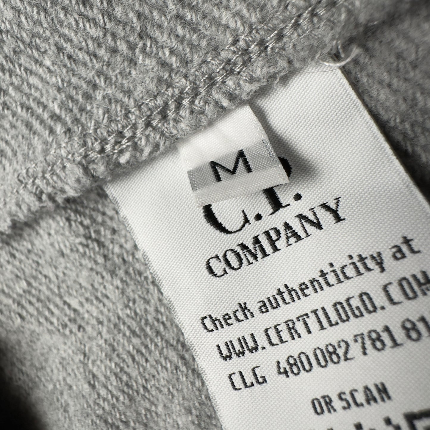 C.P. Company Diagonal Raised Fleece Crewneck Sweater - Grey