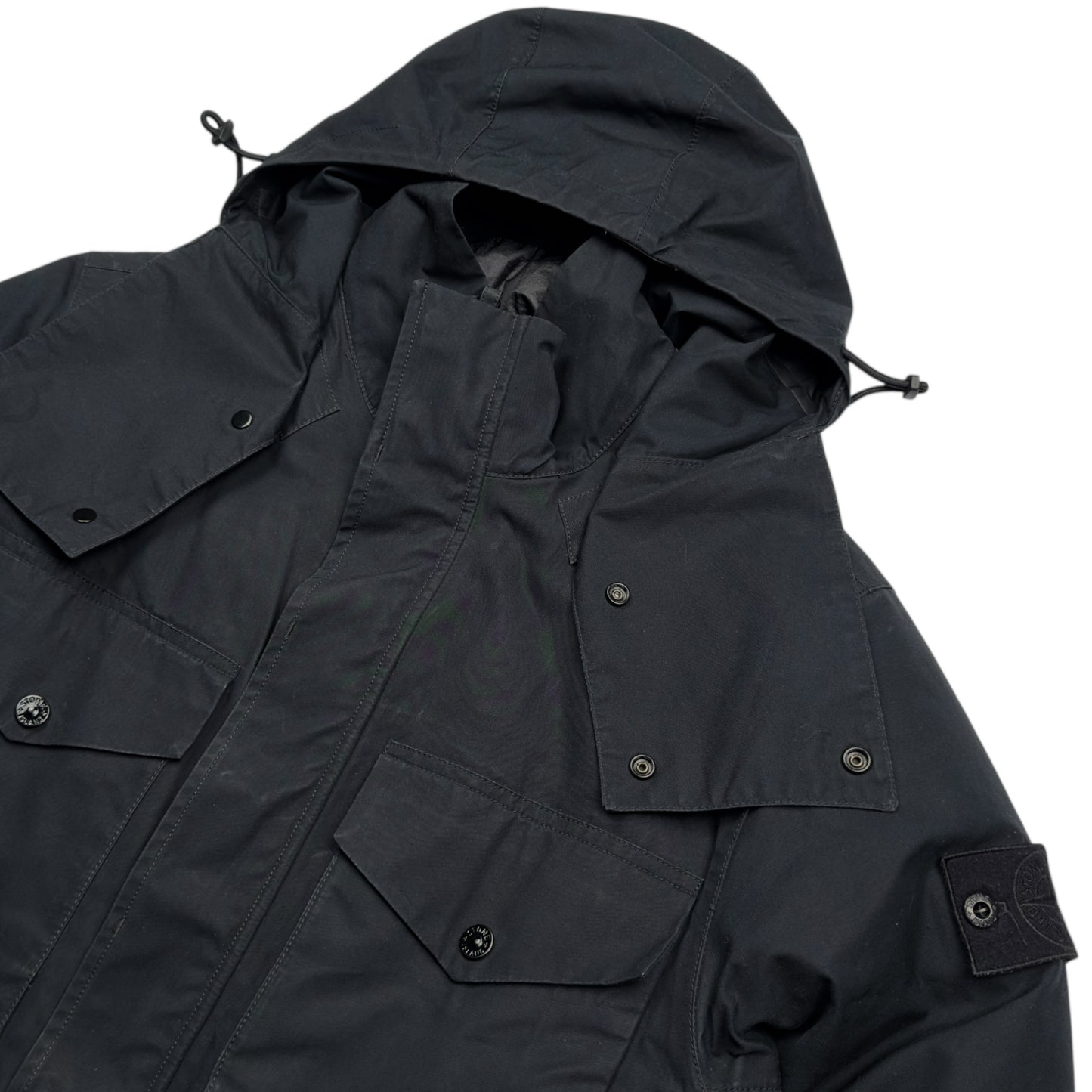 A/W 22 Stone Island O-Ventile Ghost Dutch Rope Down Jacket - Black