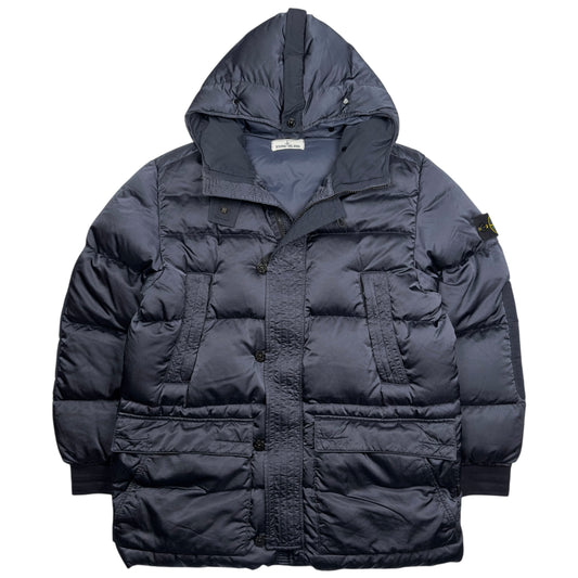 A/W 21 Stone Island Nylon Raso TC Down Jacket - Navy