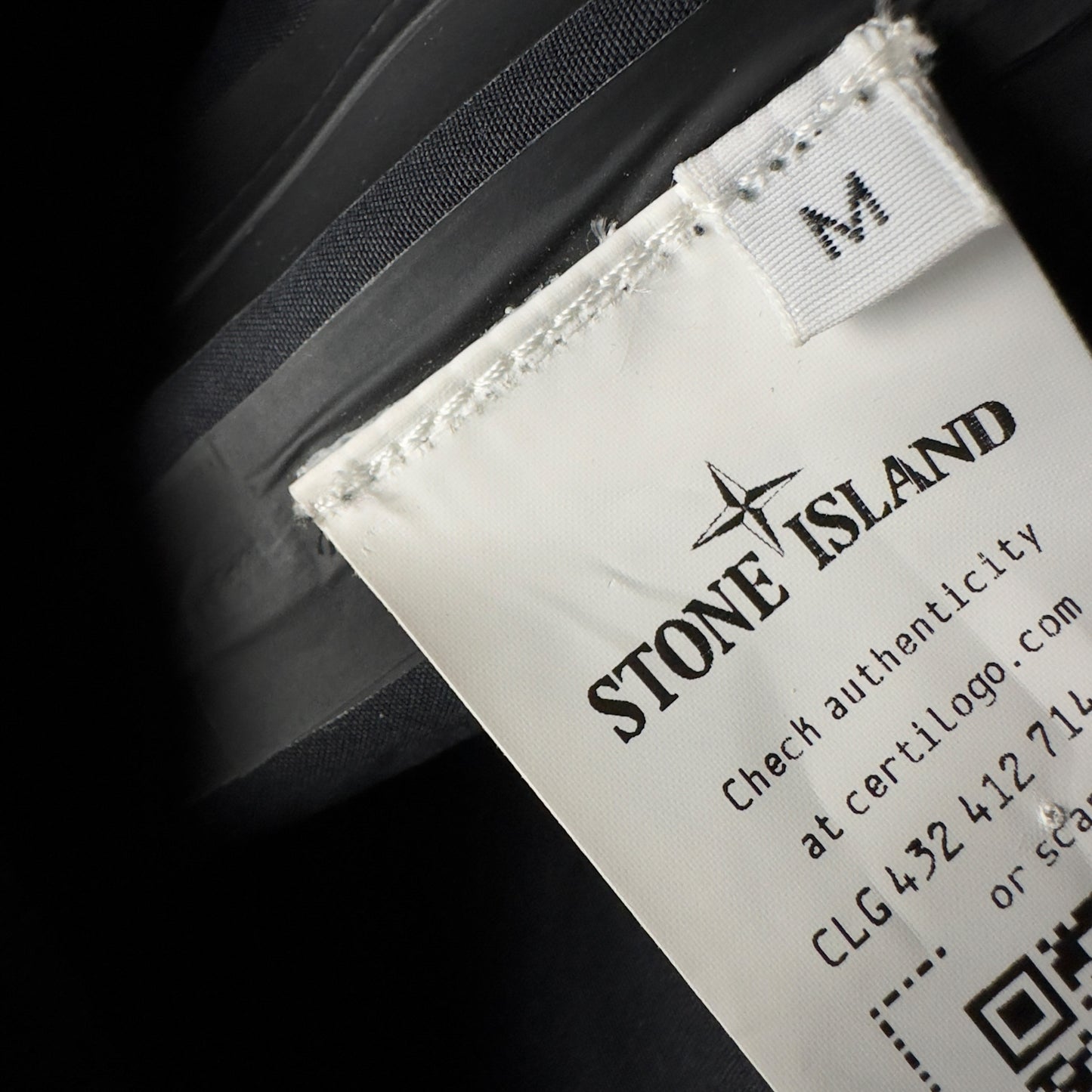 A/W 22 Stone Island O-Ventile Ghost Dutch Rope Down Jacket - Black
