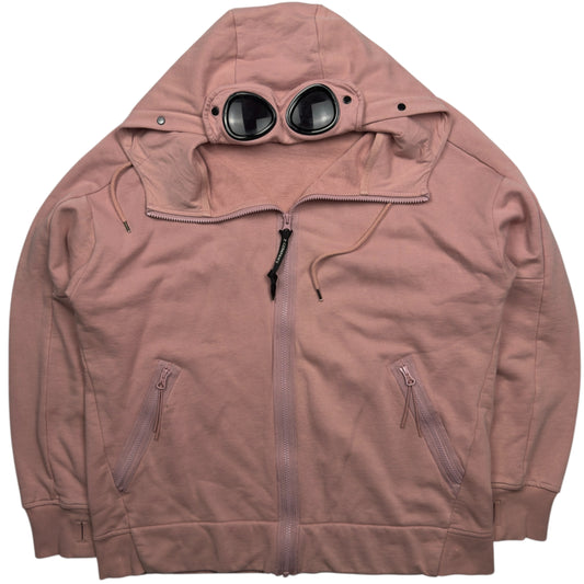 C.P. Company Diagonal Raised Fleece Goggle Full Zip - Pink