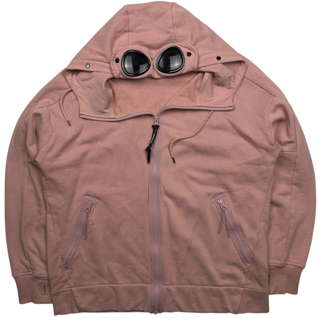 C.P. Company Diagonal Raised Fleece Goggle Full Zip - Pink