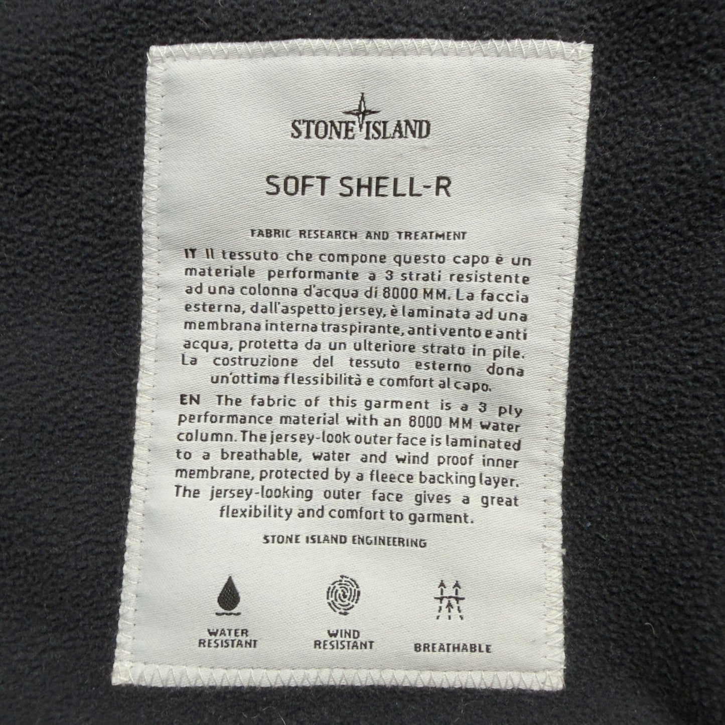 A/W 17 Stone Island Soft Shell R Jacket - Navy