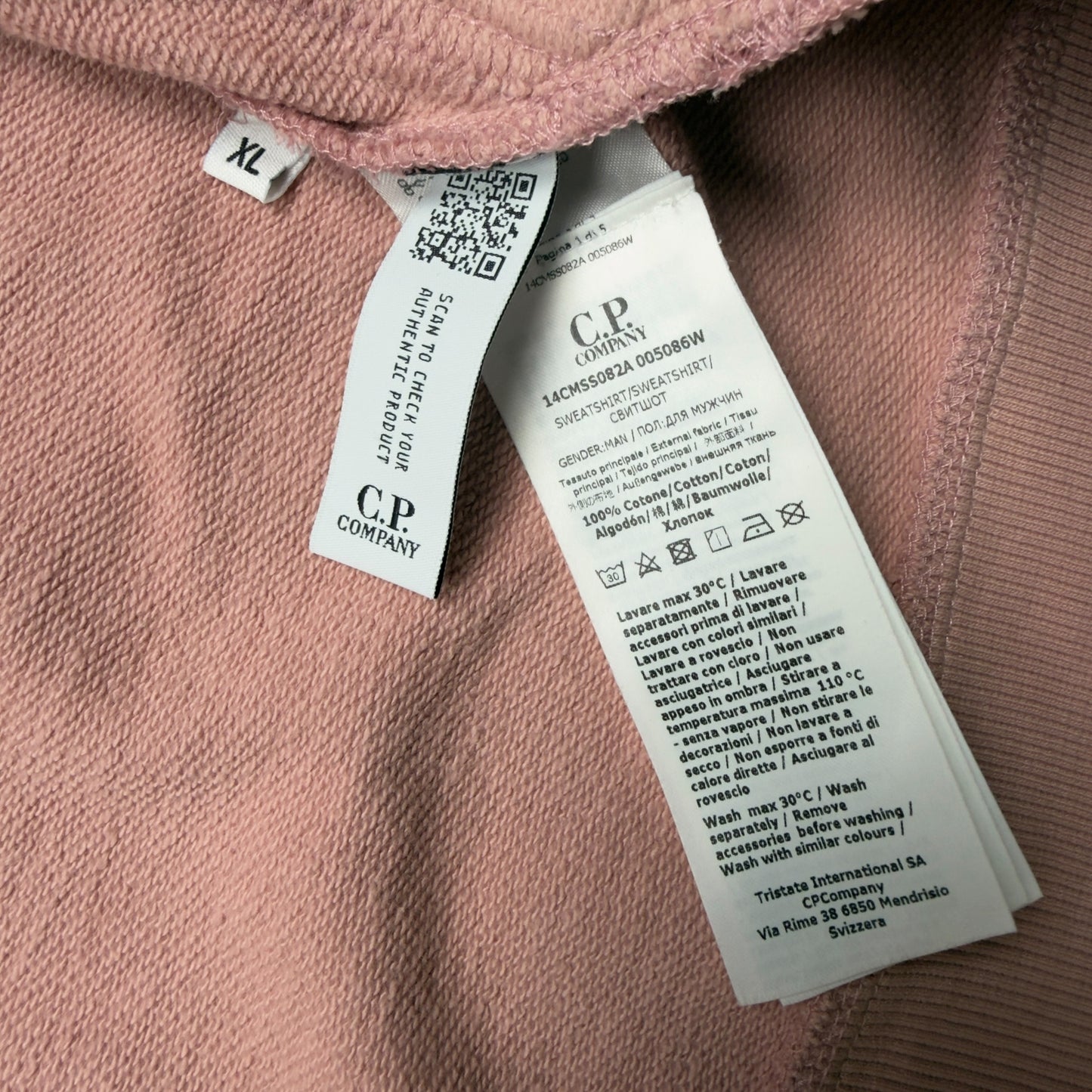 C.P. Company Diagonal Raised Fleece Goggle Full Zip - Pink