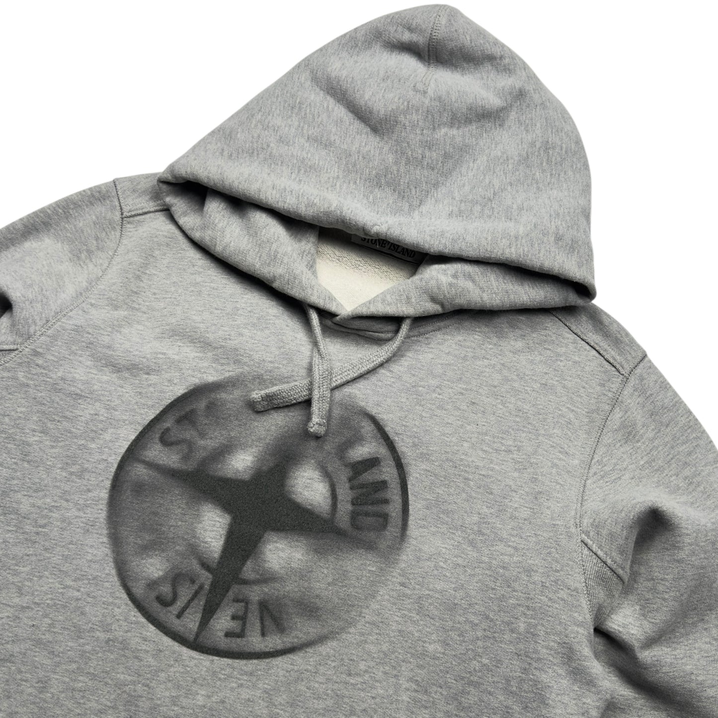 A/W 19 Stone Island 'GRAPHIC 10' Fade Compass Logo Hoodie - Grey