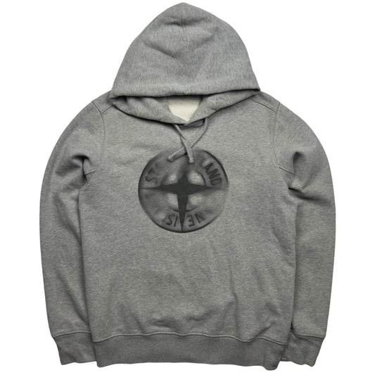 A/W 19 Stone Island 'GRAPHIC 10' Fade Compass Logo Hoodie - Grey