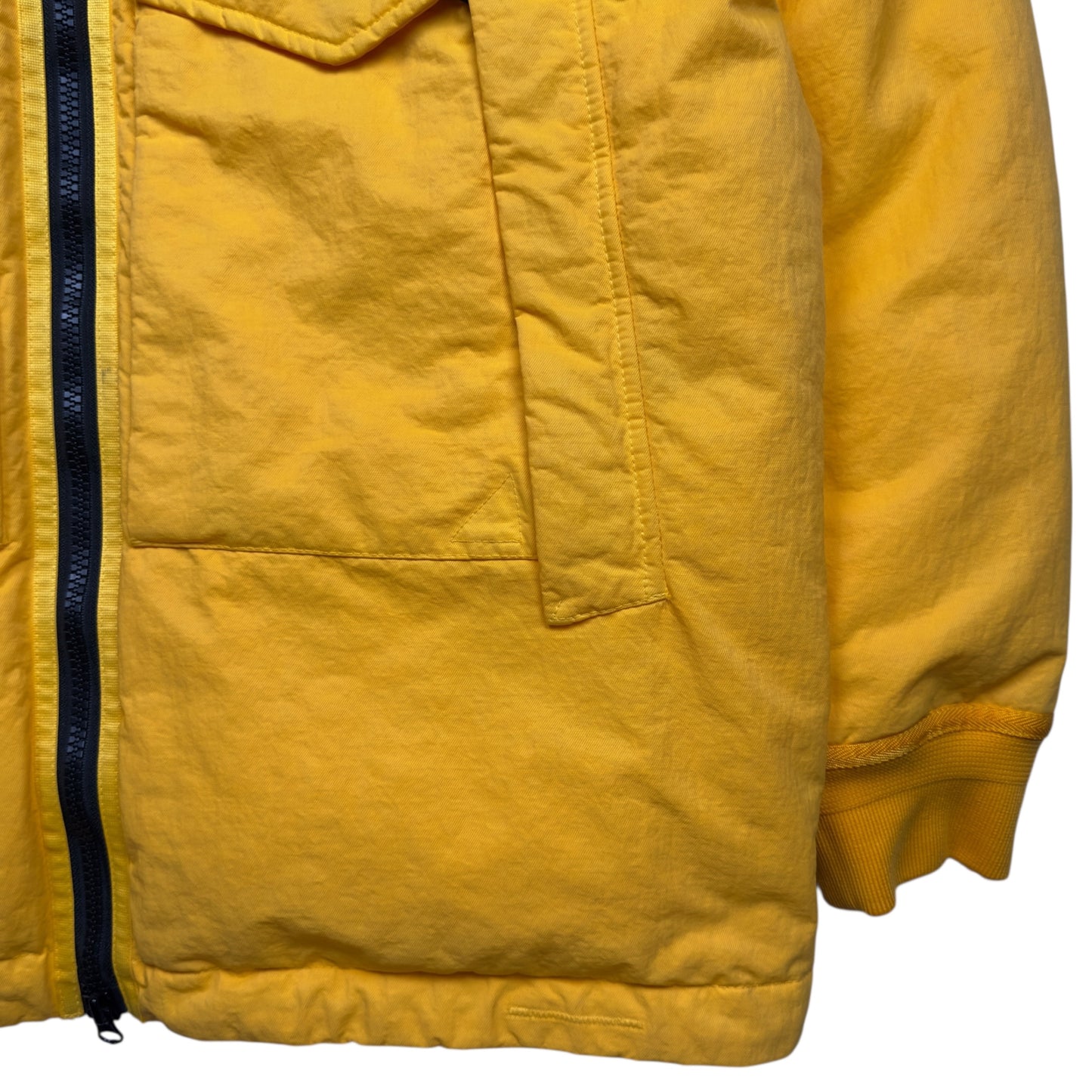 A/W 22 Stone Island Opaque Nylon Twill Down-TC Balaclava Puffer Jacket - Yellow
