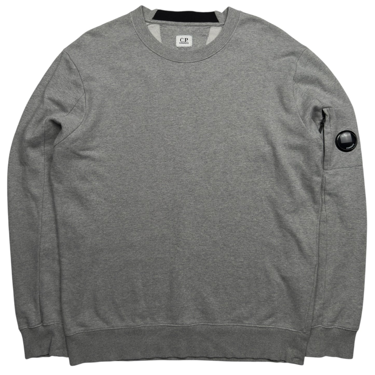 C.P. Company Diagonal Raised Fleece Crewneck Sweater - Grey