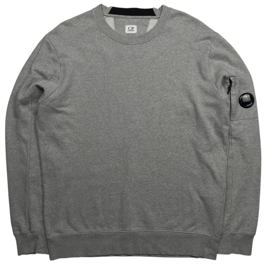 C.P. Company Diagonal Raised Fleece Crewneck Sweater - Grey