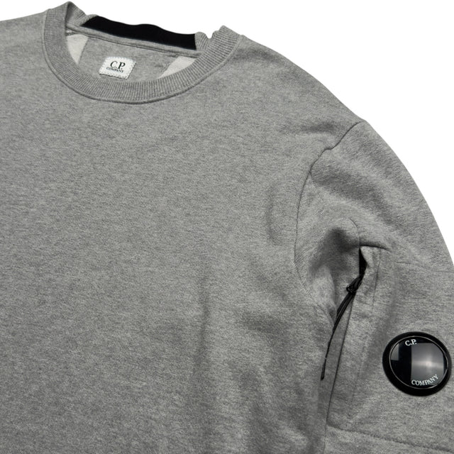 C.P. Company Diagonal Raised Fleece Crewneck Sweater - Grey