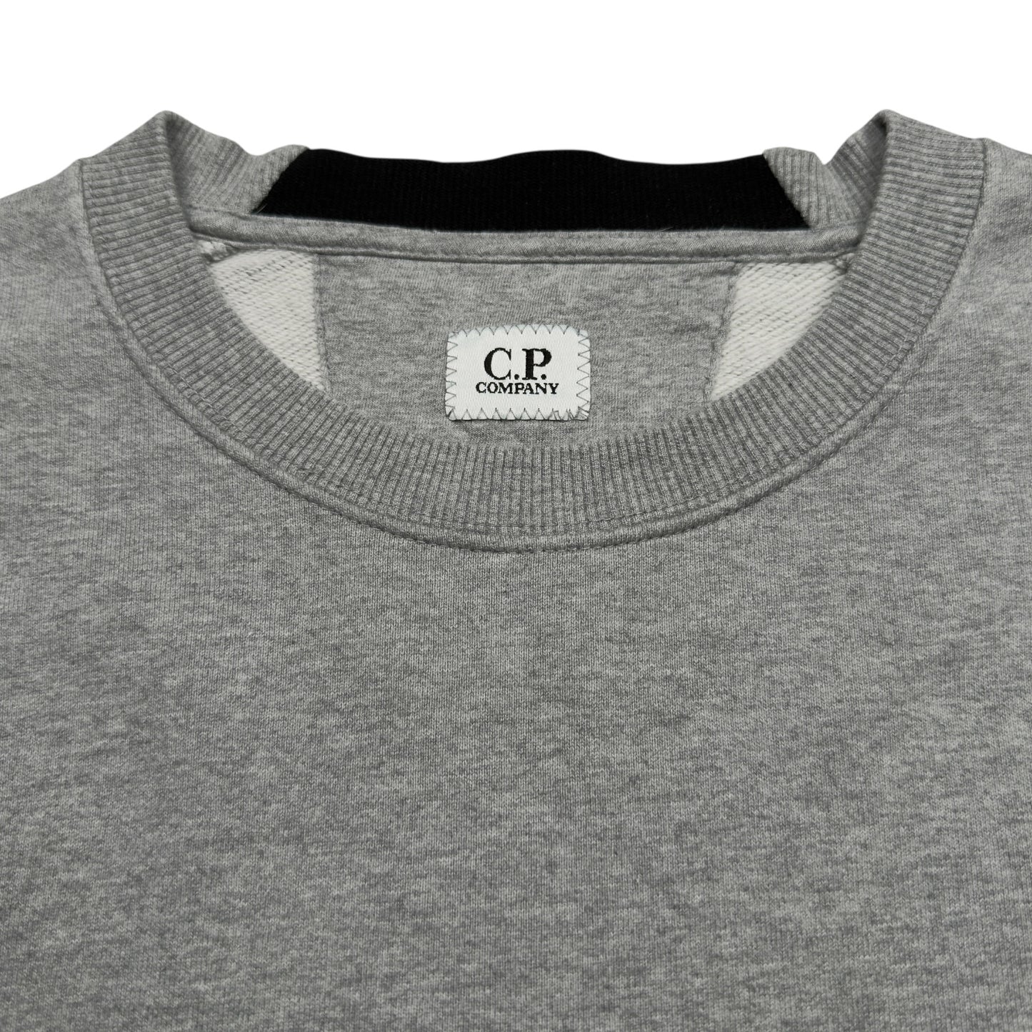 C.P. Company Diagonal Raised Fleece Crewneck Sweater - Grey