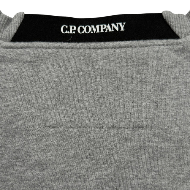 C.P. Company Diagonal Raised Fleece Crewneck Sweater - Grey