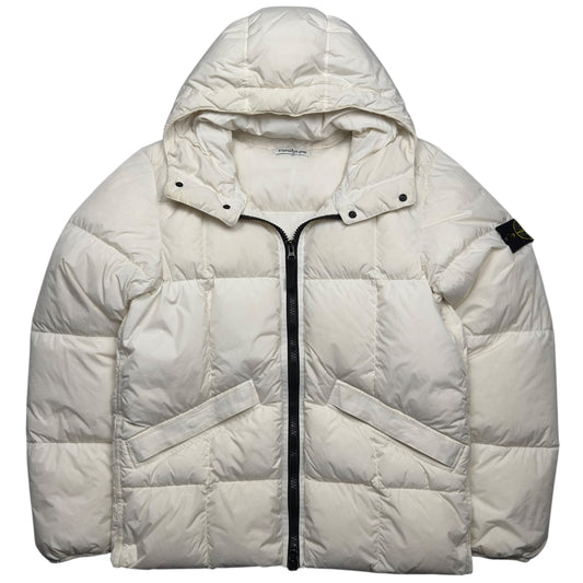 A/W 19 Stone Island Crinkle Reps NY Down Puffer Jacket - White
