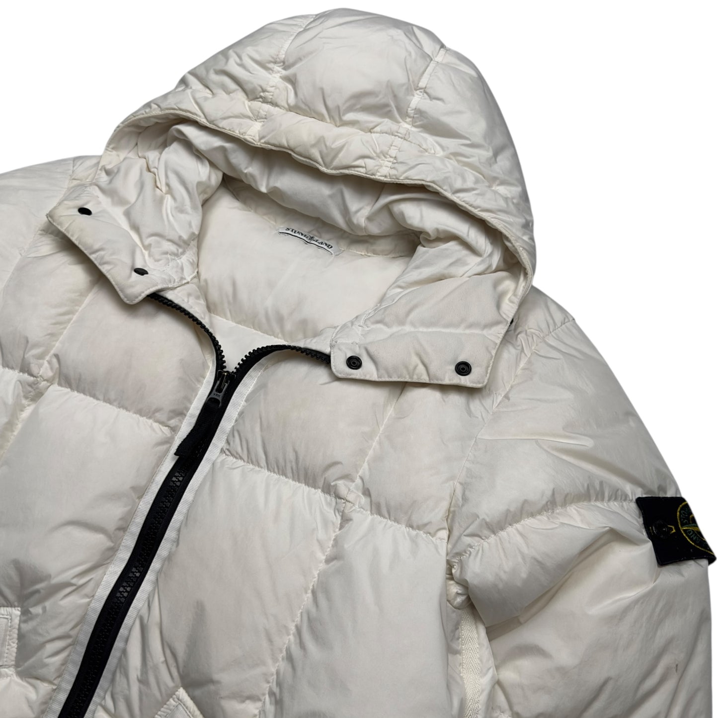 A/W 19 Stone Island Crinkle Reps NY Down Puffer Jacket - White
