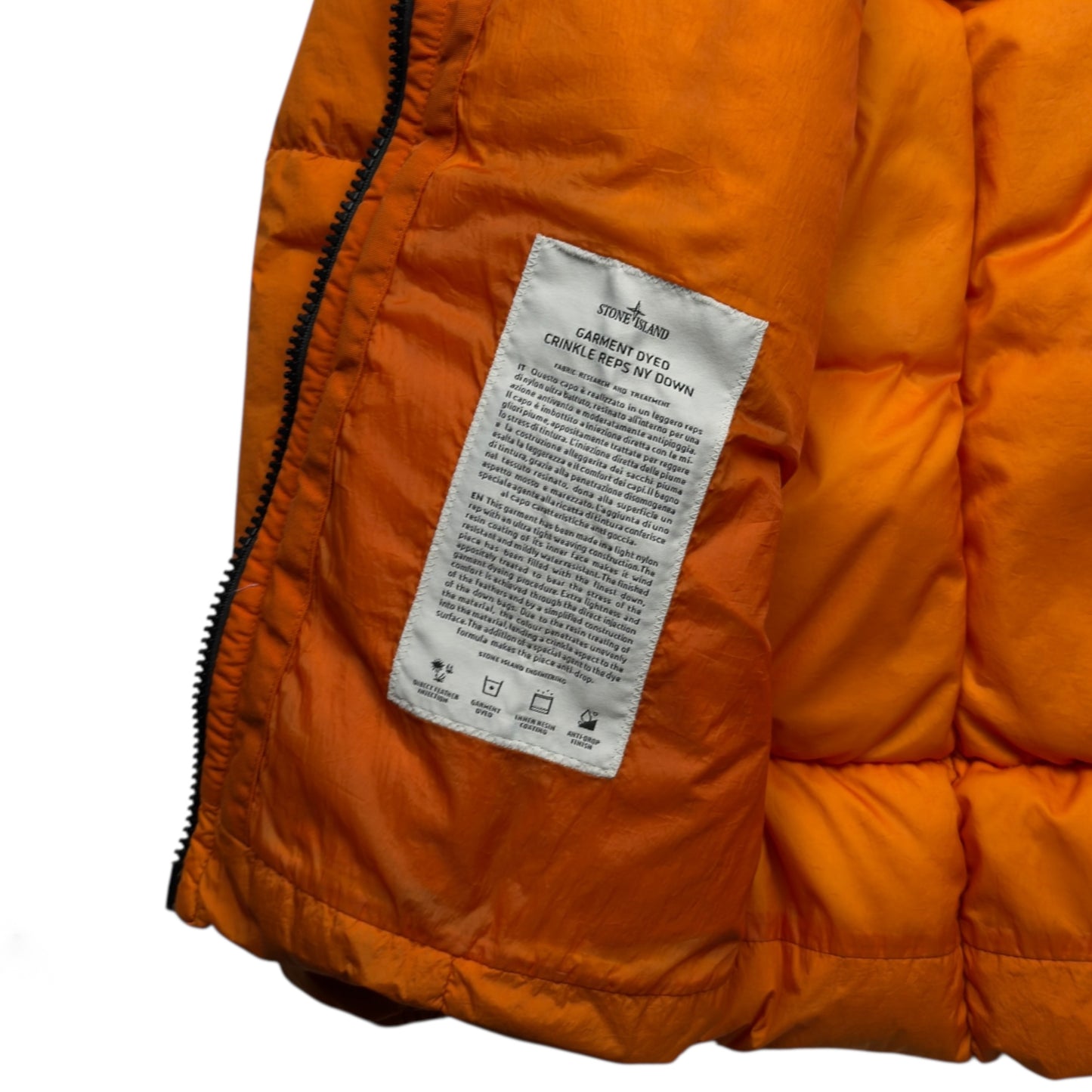 A/W 19 Stone Island Crinkle Reps NY Down Puffer Jacket - Orange