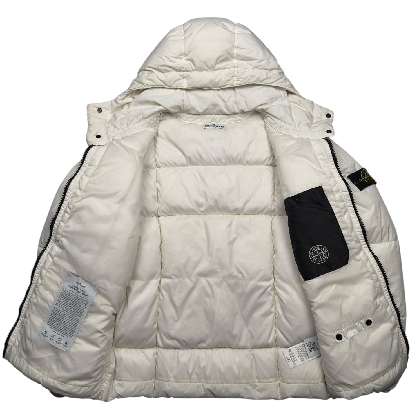 A/W 19 Stone Island Crinkle Reps NY Down Puffer Jacket - White