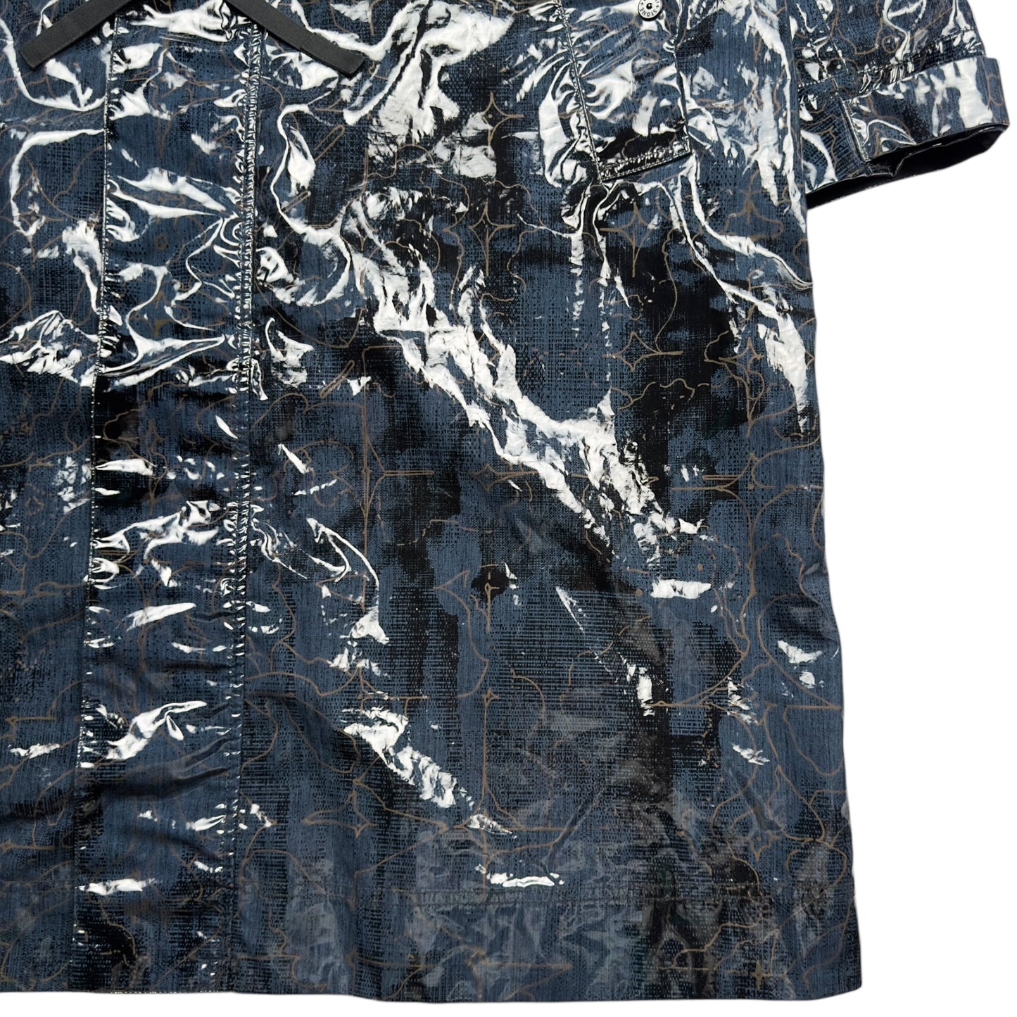 A/W 22 Stone Island Shadow Project Glass Poplin Double Face Print Parka Jacket