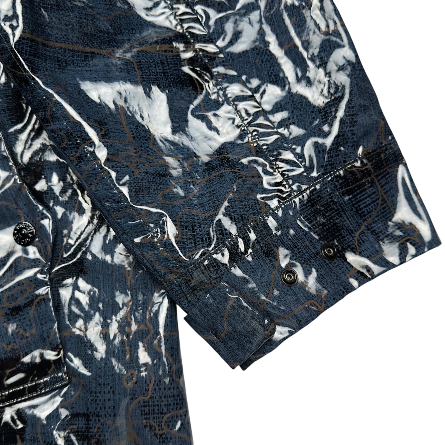 A/W 22 Stone Island Shadow Project Glass Poplin Double Face Print Parka Jacket