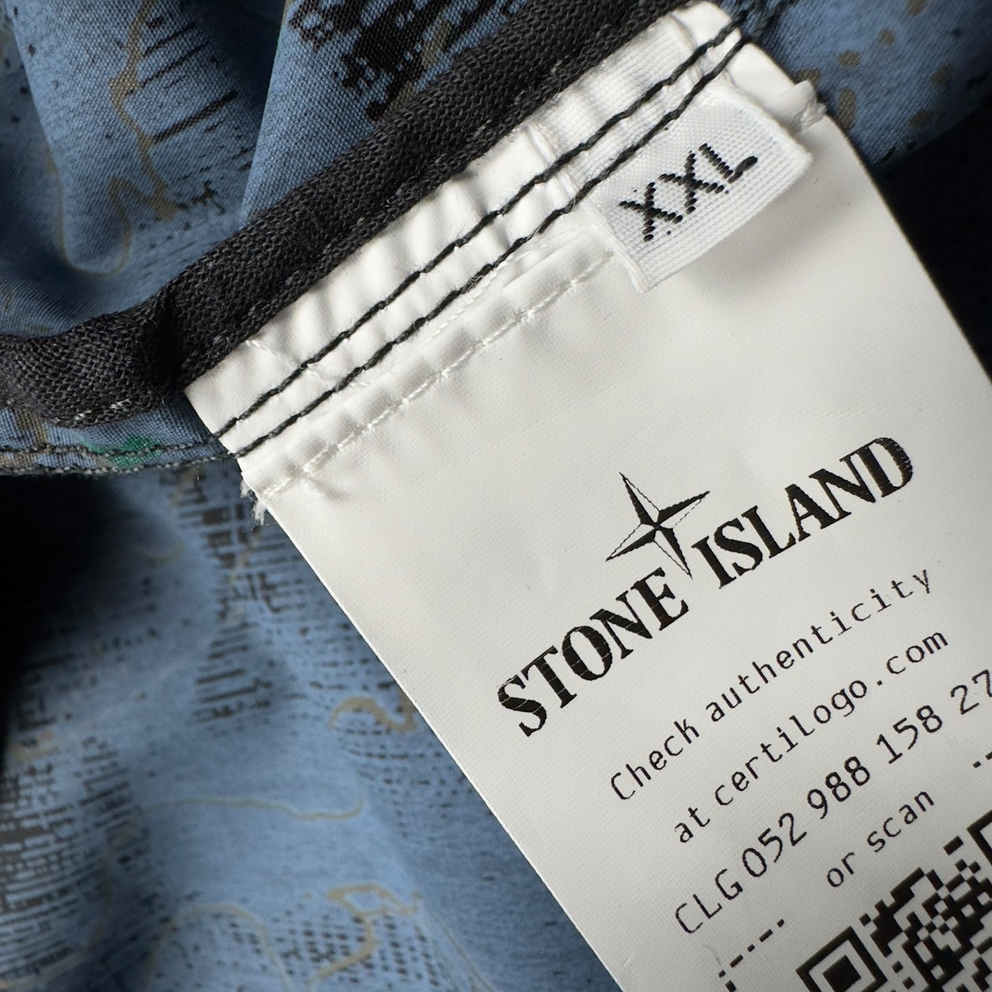 A/W 22 Stone Island Shadow Project Glass Poplin Double Face Print Parka Jacket