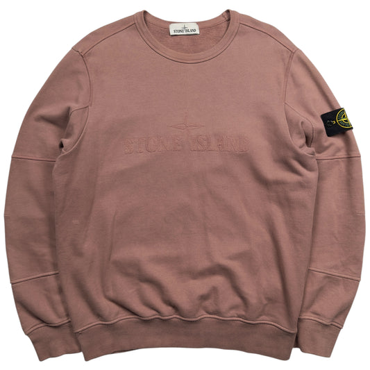 A/W 18 Stone Island Embroidered Logo Sweater - Pink
