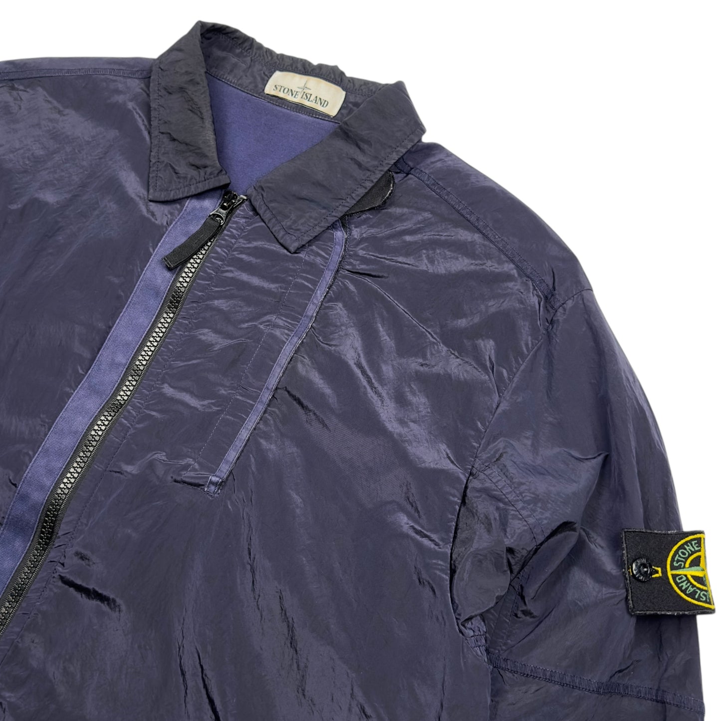 A/W 18 Stone Island Lined Nylon Metal Overshirt - Purple / Navy