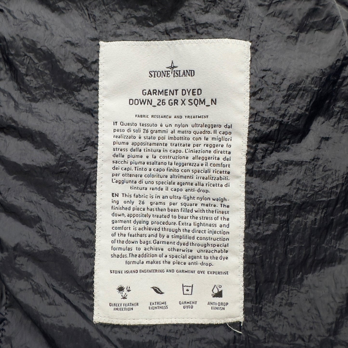S/S 16 Stone Island Down_26 GR X SQM_N - Ultra Light Down Gilet - Navy