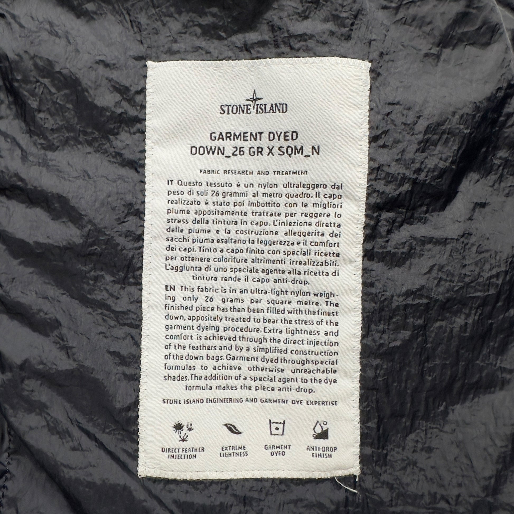 S/S 16 Stone Island Down_26 GR X SQM_N - Ultra Light Down Gilet - Navy