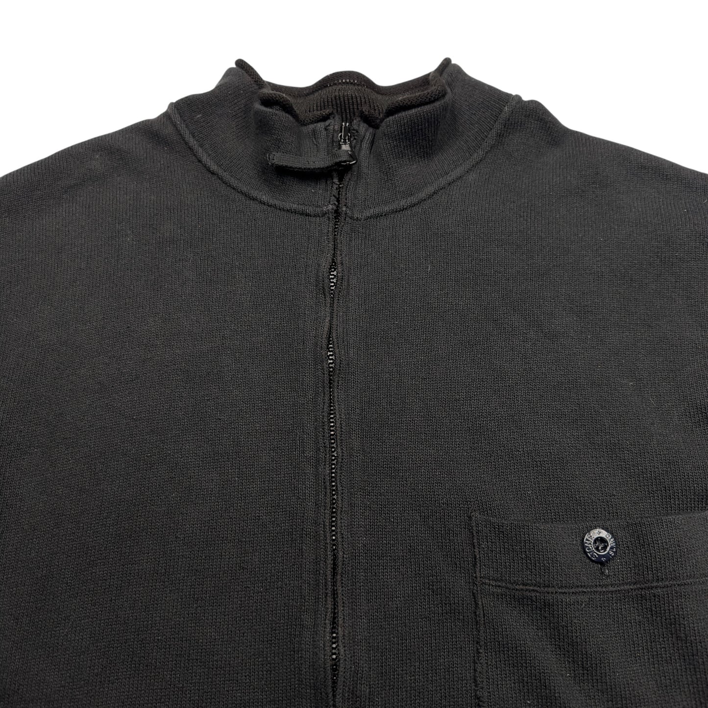 S/S 03 Stone Island Knitted Full Zip Sweater - Black
