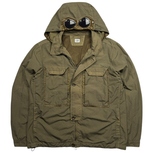 C.P. Company Flatt Nylon Goggle Jacket - Khaki