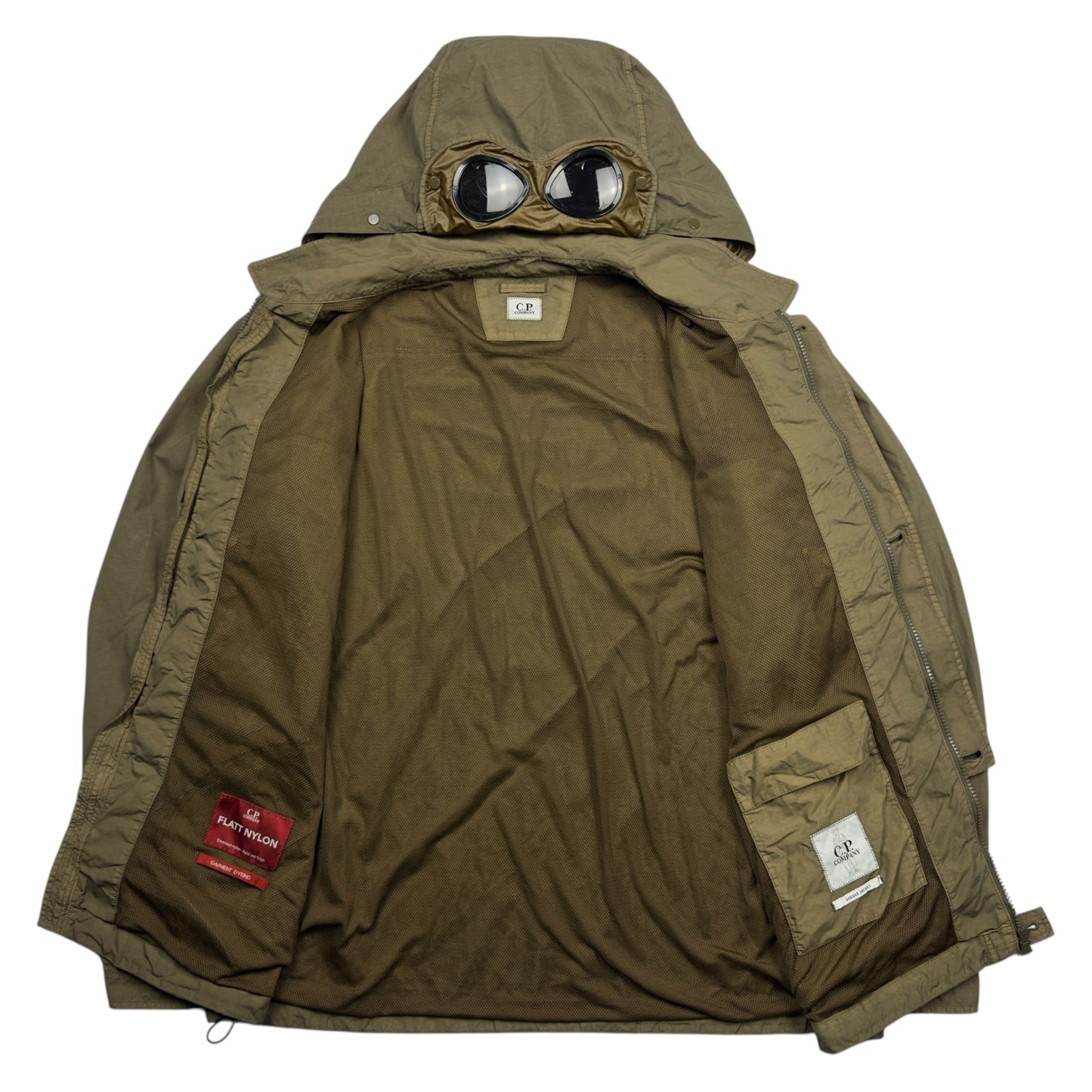 C.P. Company Flatt Nylon Goggle Jacket - Khaki