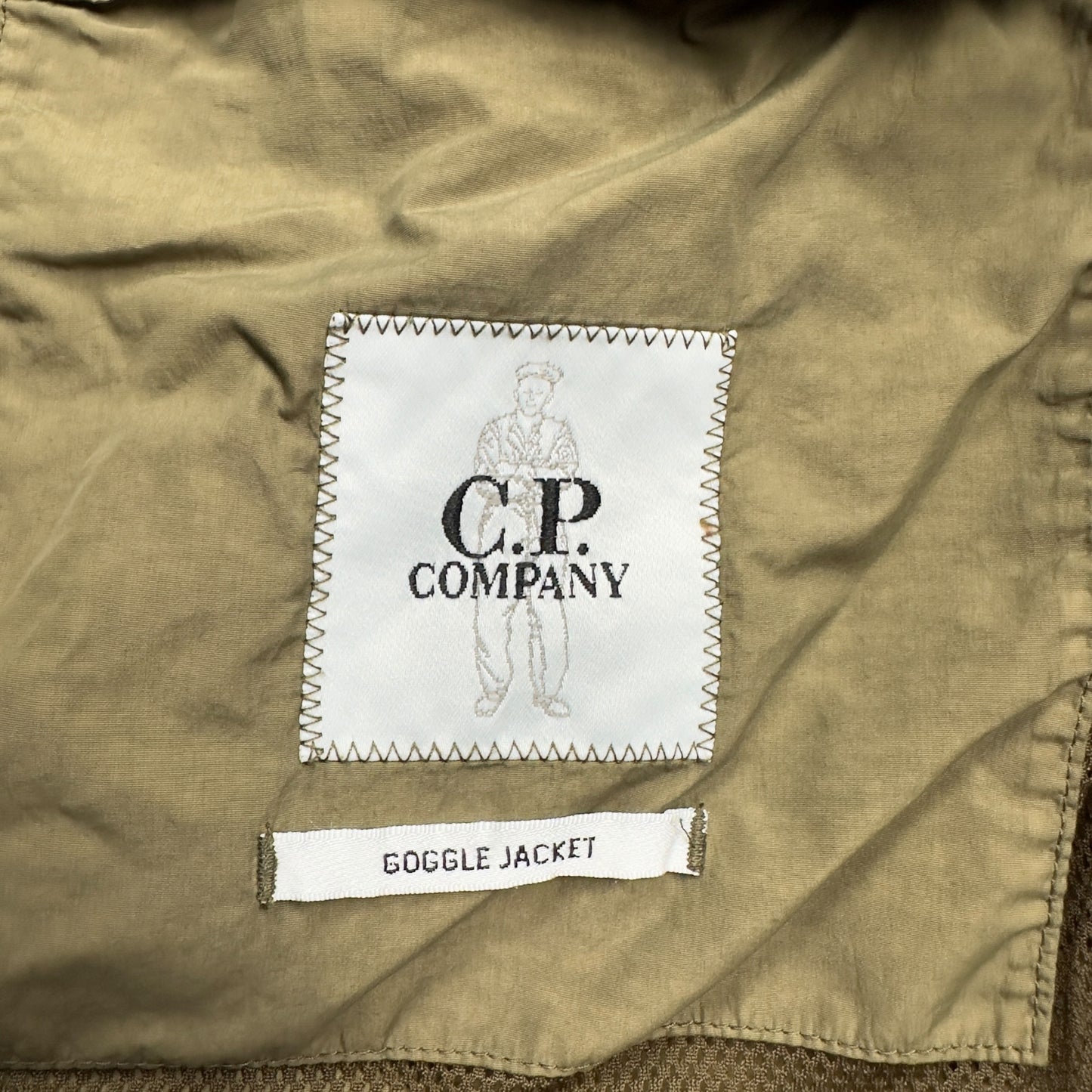 C.P. Company Flatt Nylon Goggle Jacket - Khaki