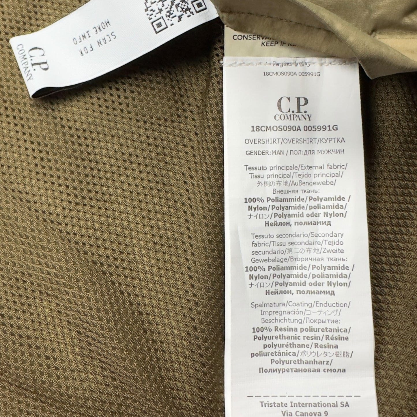 C.P. Company Flatt Nylon Goggle Jacket - Khaki