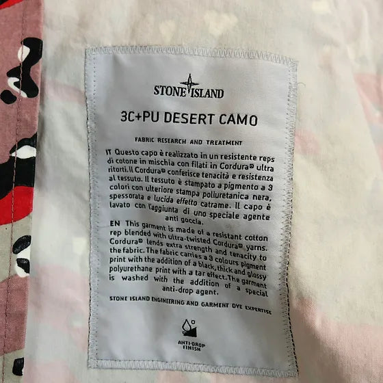 S/S 20 Stone Island 3C+PU Desert Camo Jacket